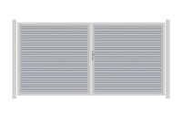 SYSTEM RHOMBUS Doppeltor-Set in Silber Breite 3600mm Höhe 1800mm