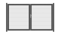 SYSTEM ALU XL Doppeltor-Set in Weiß Breite 3000mm Höhe 1800mm